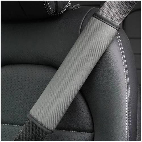 Car seat belt pads - pads, leather