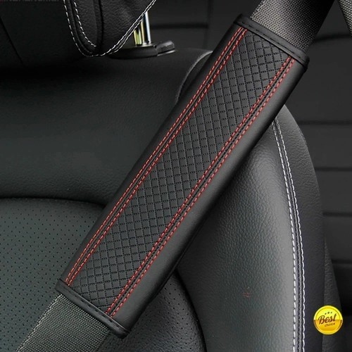 Car seat belt pads leather - belt,